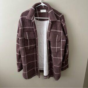 Z Supply Mauve Plaid Jacket